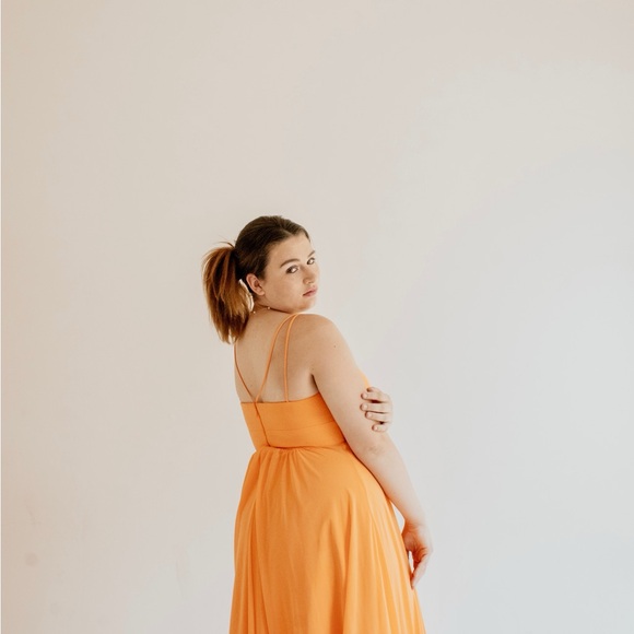Vibrant Orange Maxi Dress - Picture 3 of 3
